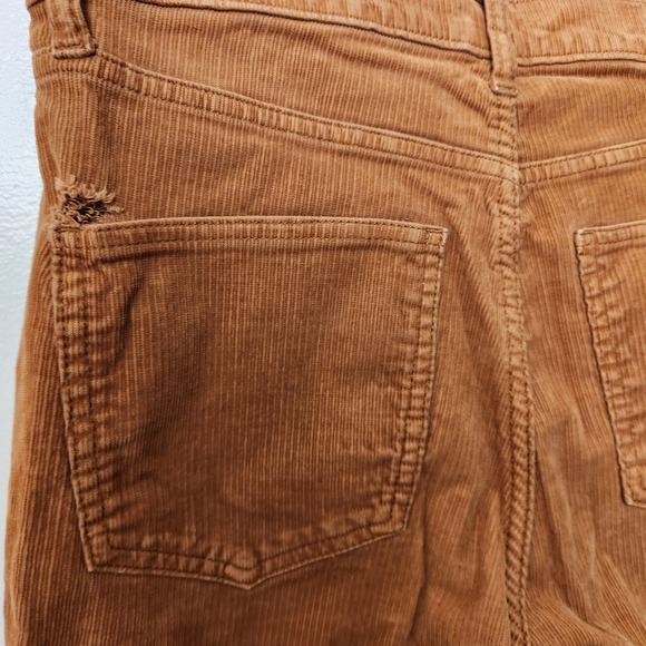 Gap Cigarette High Rise Brown Corduroy Pants Size‎ 28 6 Tall Cotton Spandex - Picture 7 of 12
